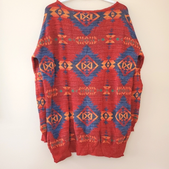 Denim & Supply Ralph Lauren - Vintage men's Aztec print knit sweater - Picture 4 of 5